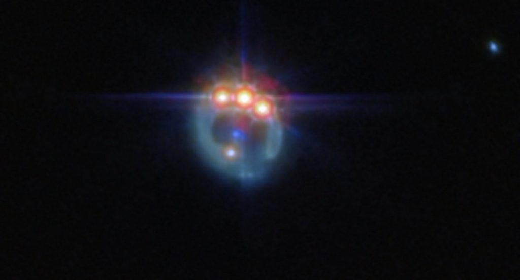 James Webb Space Telescope Image Shows Gravitational Lensing Of Quasar Esa Nasa Swns .jpg