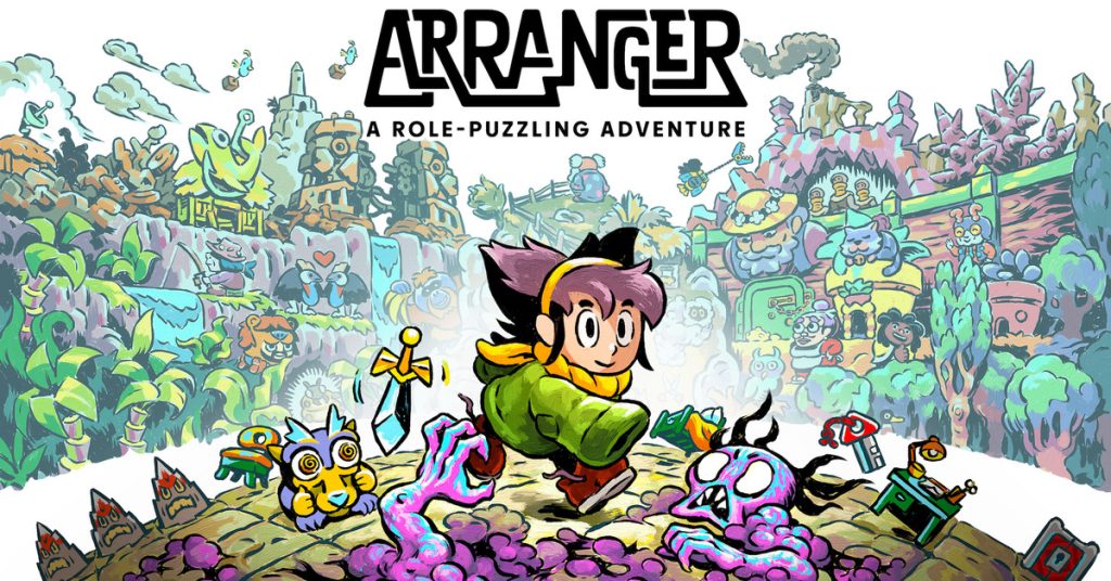 Arranger’s clever puzzles will have you rearranging your schedule to play Arranger Keyart Widescreen With Logo.png