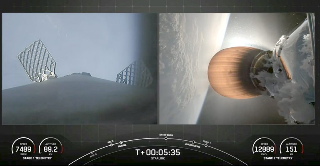 Starlink satellites lost on Falcon 9 upper stage failure F9 Starlink93.jpg