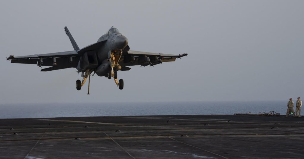 U.S. Navy pilot becomes first American woman to “engage and kill an air-to-air contact” Red Sea Jet Uss Eisenhower.jpg