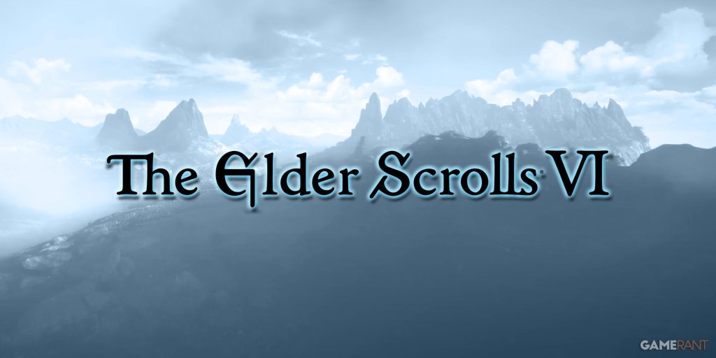 The Elder Scrolls 6 Logo Black With Blue Glow On Tes 6 Teaser Still Misty Mountains Hammerfell.jpg