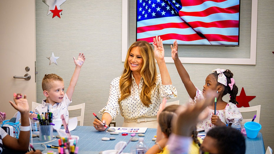 First lady Melania Trump makes 'heartwarming' visit to kids at hospital for 'Be Best' event First lady melania childrens hospital.jpg